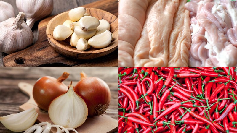 Nguyên liệu món ăn lòng nướng hàn quốc