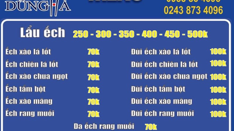 Quán Lẩu Ếch Dũng Hà