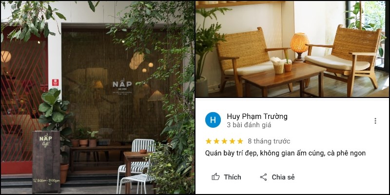 Không gian quán Nấp Saigon