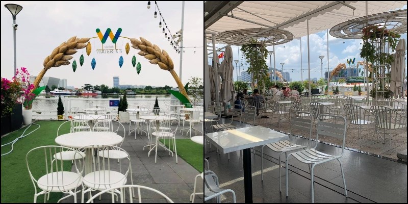 Không gian quán Waterbiz Café