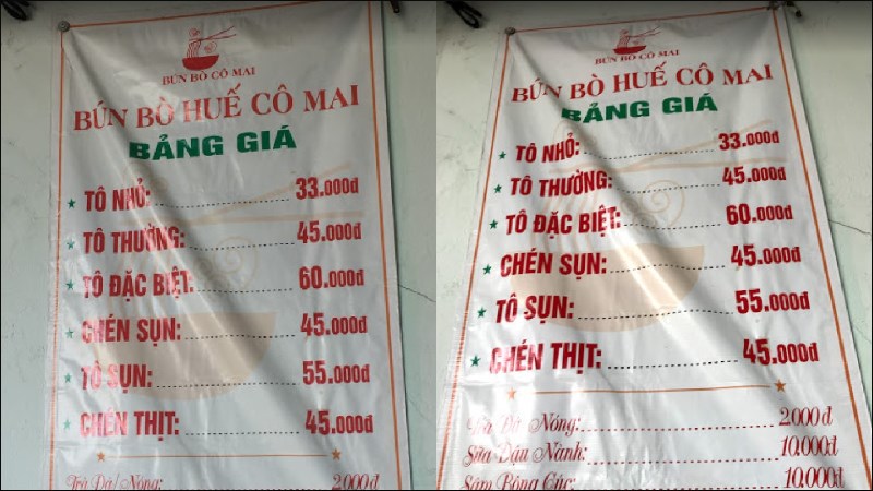 Quán Bún bò Cô Mai
