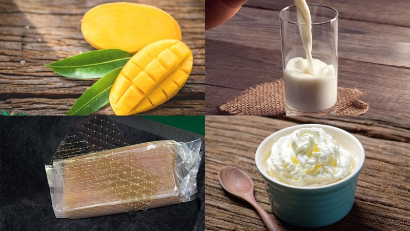 Nguyên liệu món ăn panna cotta xoài