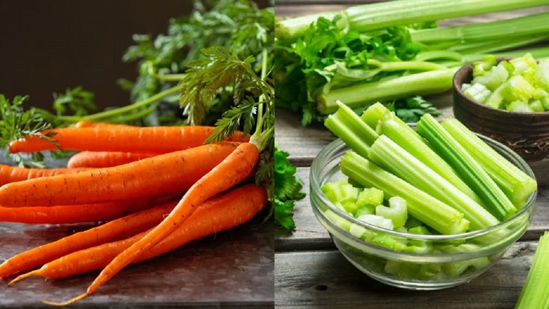 Nguyên liệu món ăn nước ép cà rốt bằng máy ép