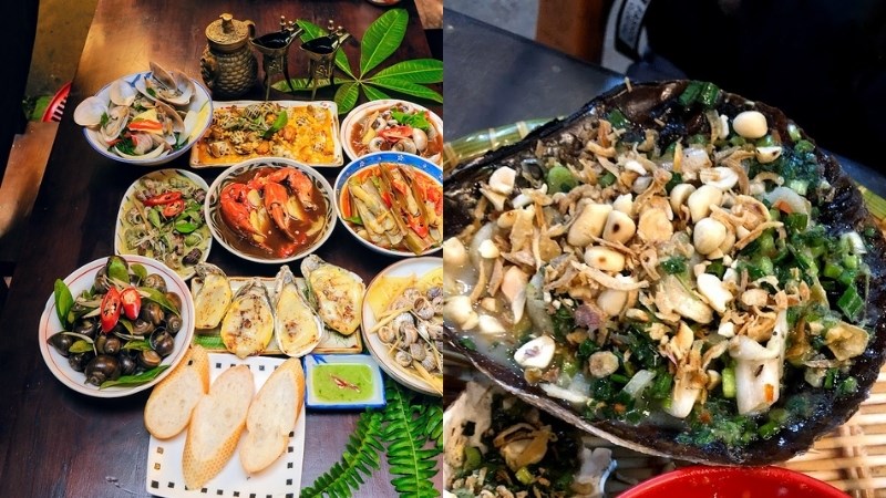 Món ăn tại quán ốc Hương Trang