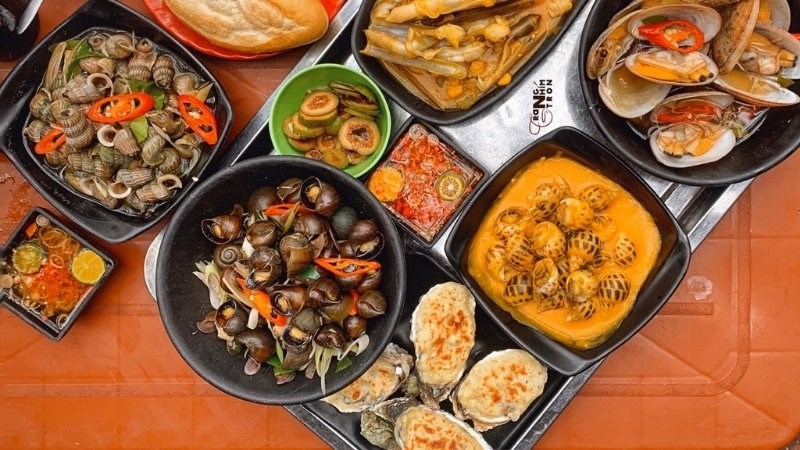 Món ăn tại quán ốc Trang Hải Phòng