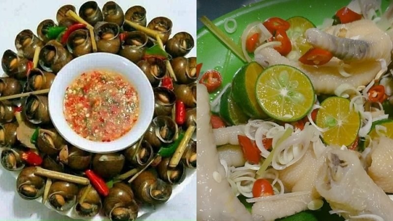 Món ăn tại quán ốc 28