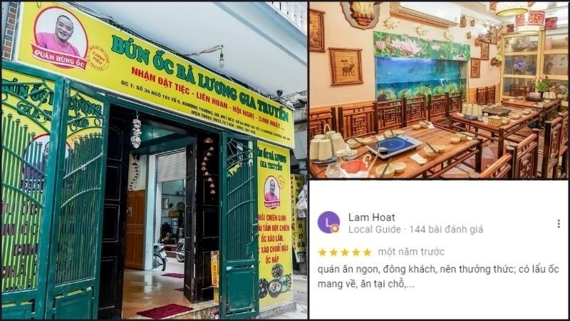 Quán Hùng Ốc gia truyền bà Lương