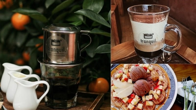 Thức uống tại quán Tranquil Books & Coffee