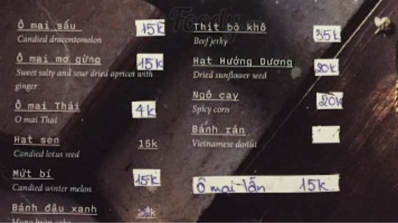 Menu quán Lutulata Desserts & Drinks