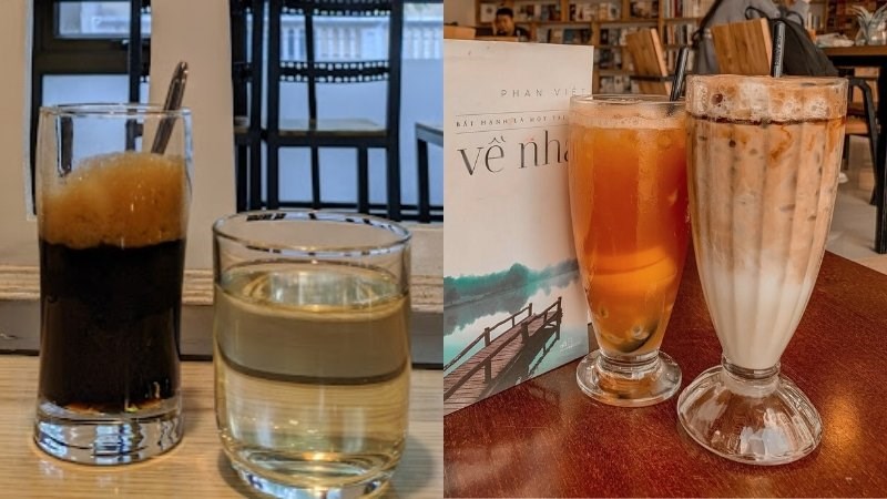 Thức uống tại quán Biblio Book Coffee