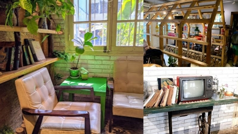 Không gian quán Hoa10Giờ Floral & Book Café