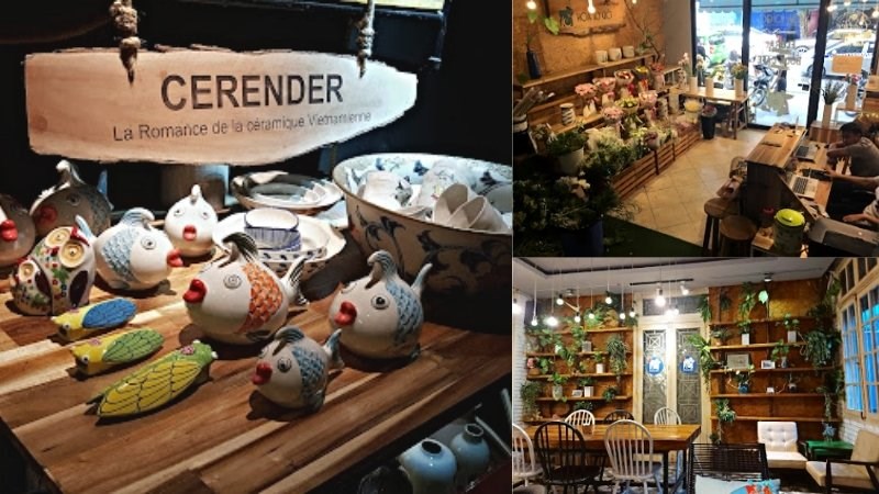 Không gian quán Hoa10Giờ Floral & Book Café