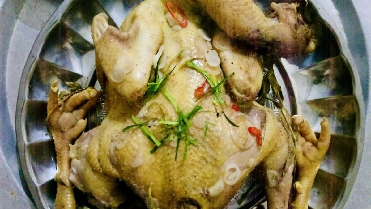 Cách làm gà hấp muối hột vàng thơm, ngon khó cưỡng tại nhà