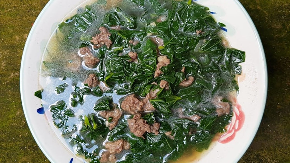 Canh rau lang thịt bò