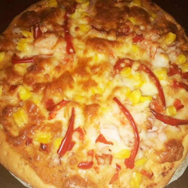 2 cách làm pizza hải sản phô mai bằng lò nướng và nồi chiên không dầu