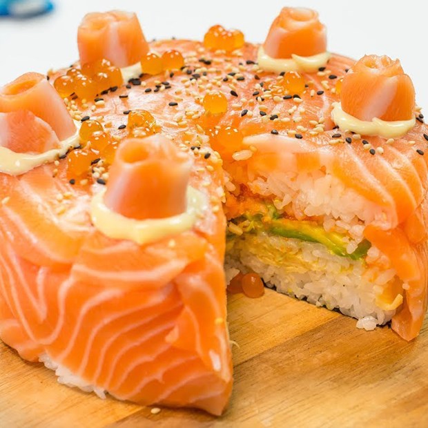 Cách làm bánh sinh nhật sushi đẹp mắt cực đặc biệt tặng người thân