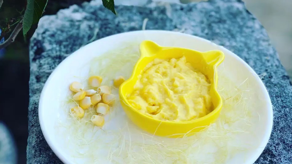 Custard bắp cho bé ăn dặm