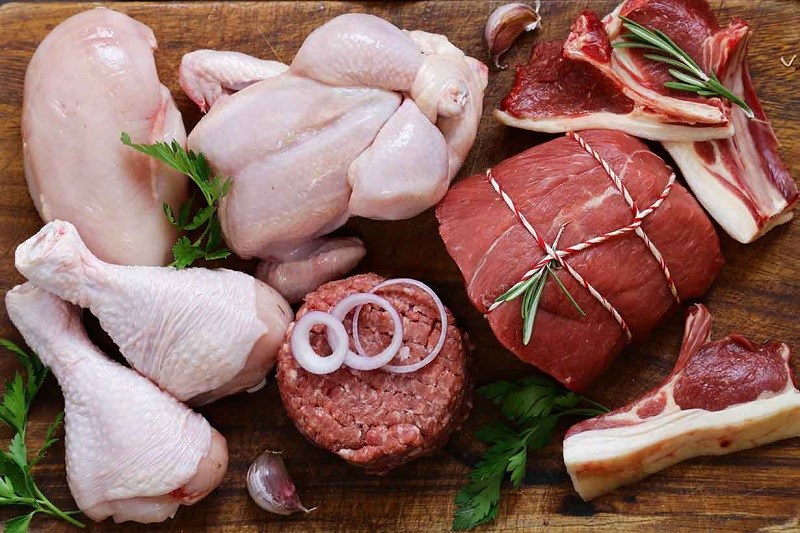 Thịt bò, thịt gà