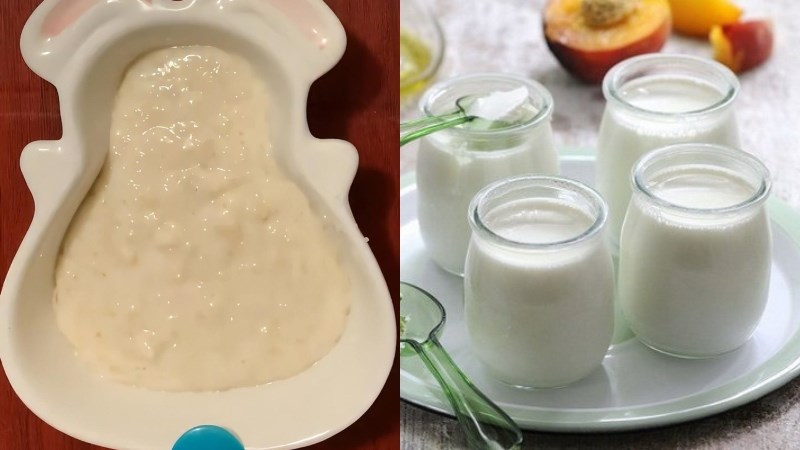 Bữa sáng: Cháo yến mạch phô mai + sữa chua