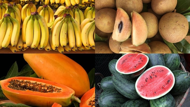 Các loại trái cây chín mềm, ngọt