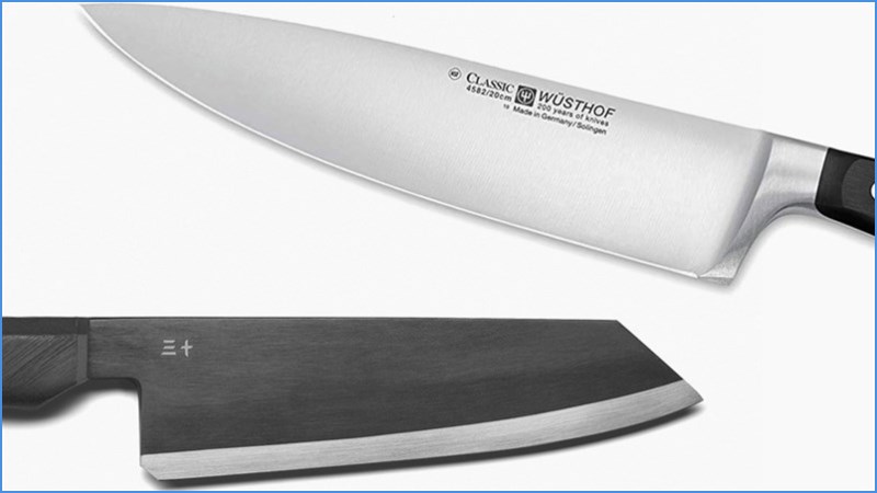 Sự kh&aacute;c nhau giữa dao Nhật v&agrave; c&aacute;c loại dao ch&acirc;u &Acirc;u