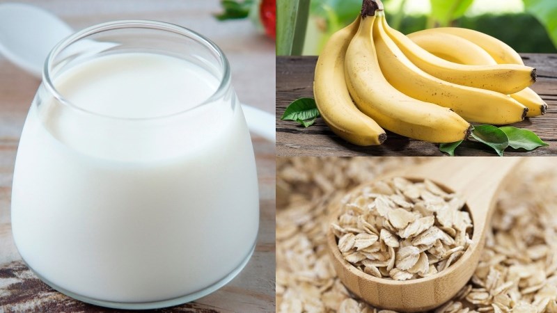 Bữa sáng: Sữa chua không đường, chuối, yến mạch
