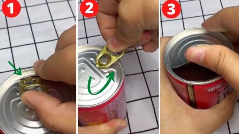 Cách mở hộp cá hộp bằng tay