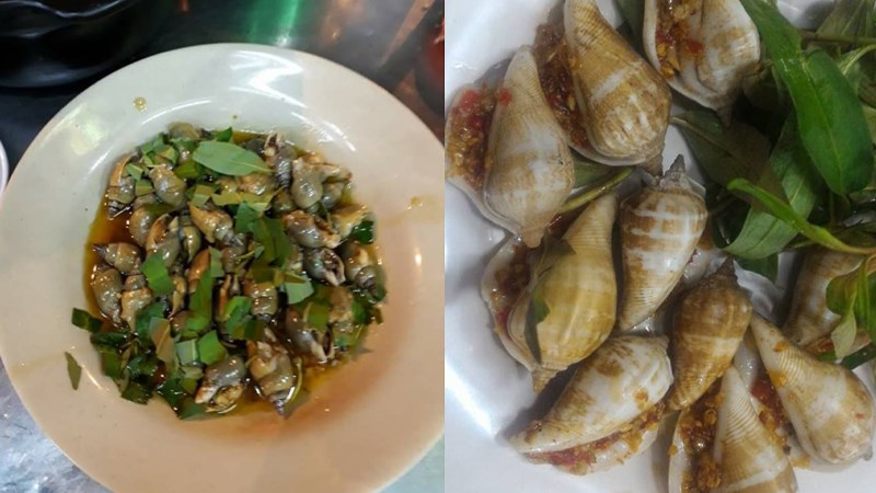 Món ăn ở quán Ốc Ry
