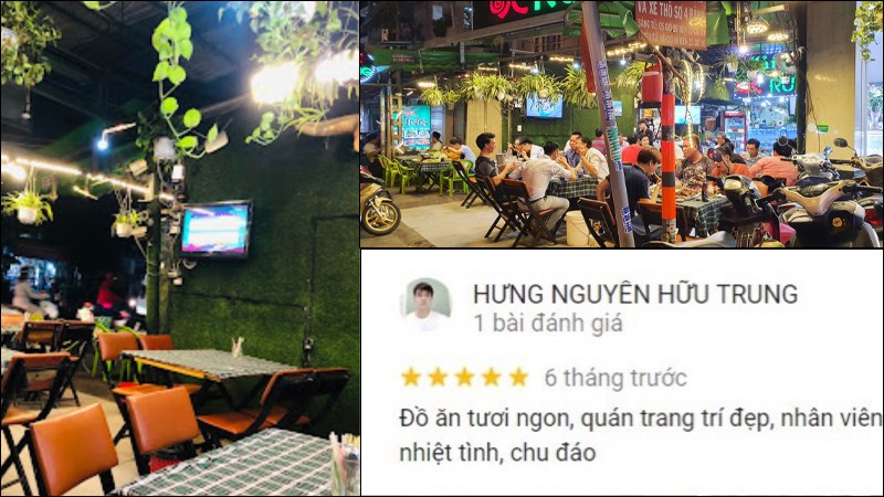 Không gian quán Ốc Rừng