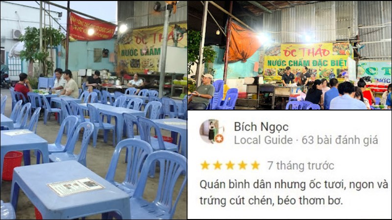 Không gian quán Ốc Thảo