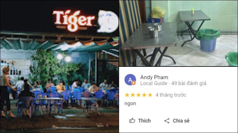 Không gian quán Ốc Cây Đa