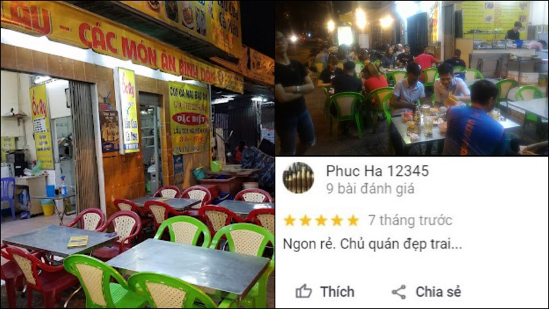 Không gian quán Ốc Ry