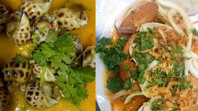 Món ăn quán Ốc Mắm Sữa