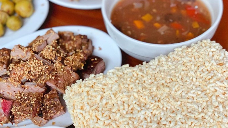 Cơm cháy nước sốt dê