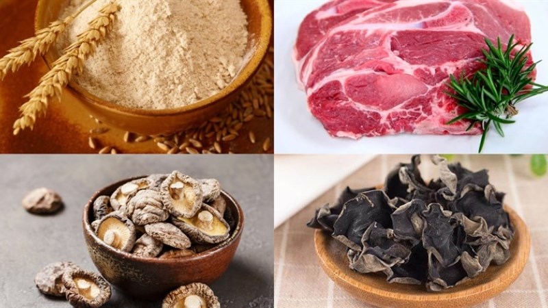 Nguyên liệu món ăn 2 cách làm bánh bao nhân thịt miến
