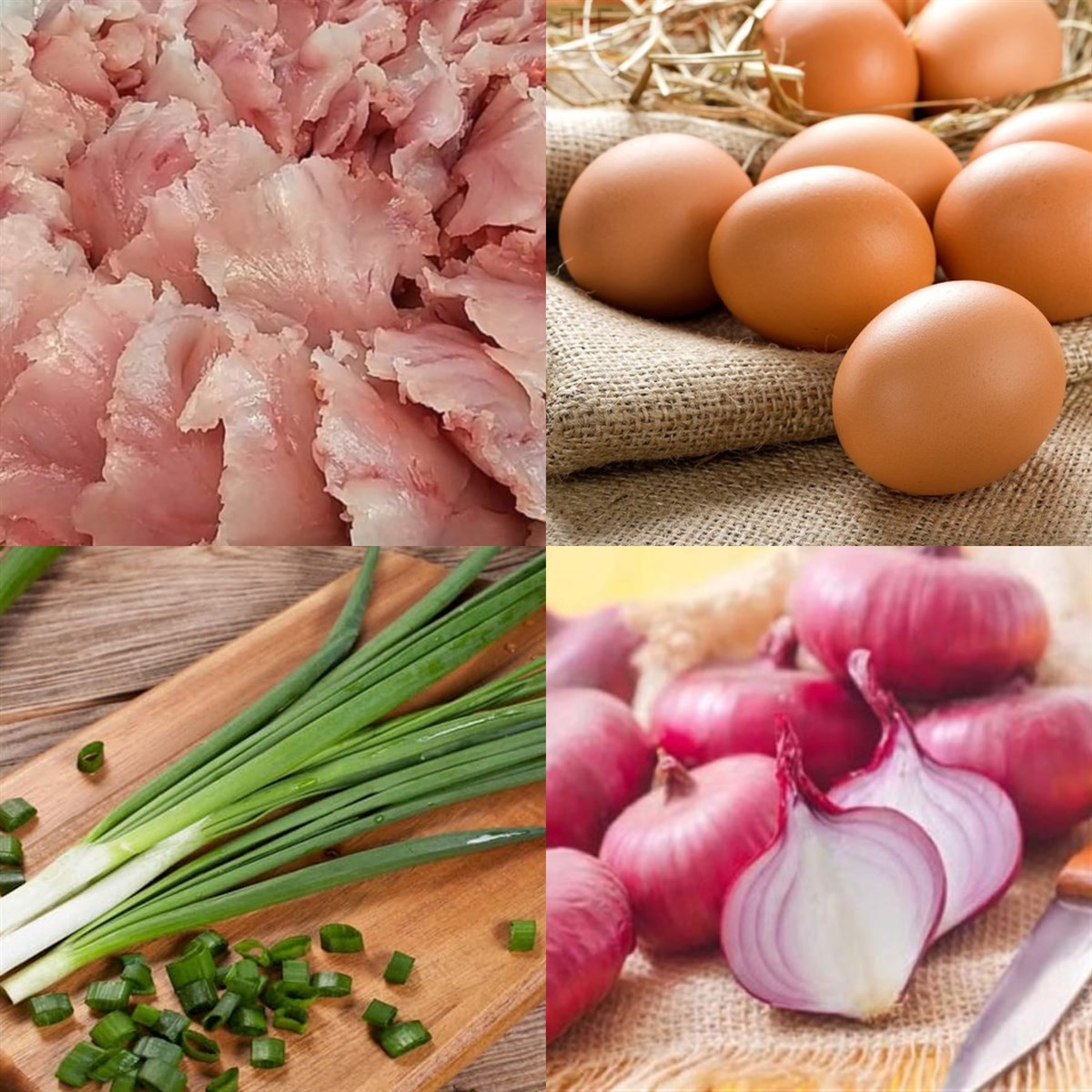Nguyên liệu món ăn chả cá hấp