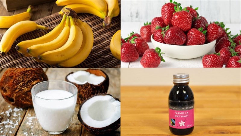 Nguyên liệu món ăn kem dâu tây