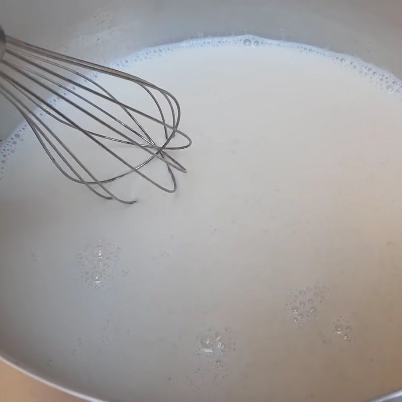 Bước 1 Nấu panna cotta Trà sữa panna cotta