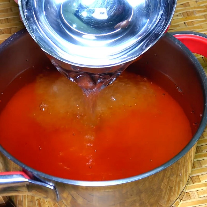 Bước 1 Nấu đường với nước mắm Nước mắm ăn bún thịt nướng