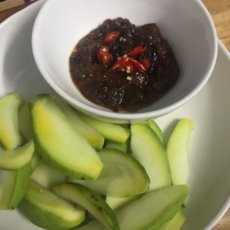 Bước 3 Thành phẩm Mắm ruốc ăn trái cây