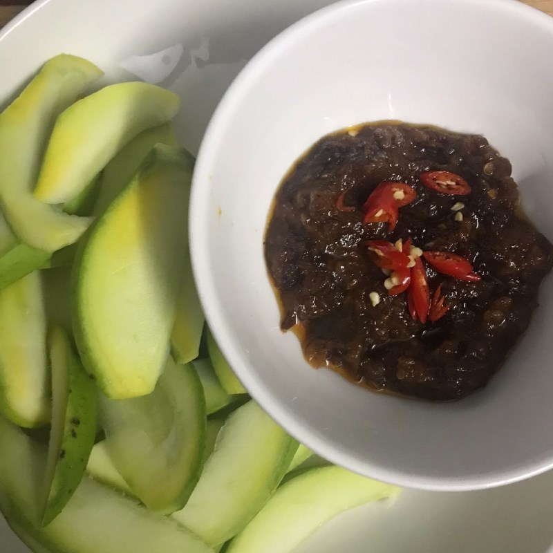 Bước 3 Thành phẩm Mắm ruốc ăn trái cây