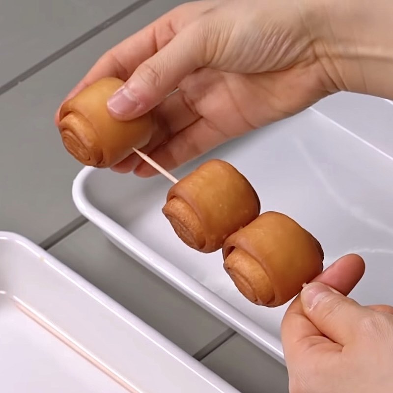 Bước 3 Chiên bánh Bánh bao sữa chiên