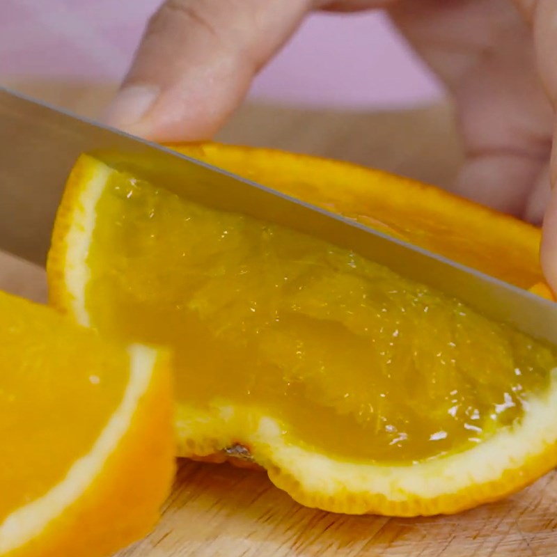Bước 4 Đun hỗn hợp thạch cam Thạch rau câu trái cam