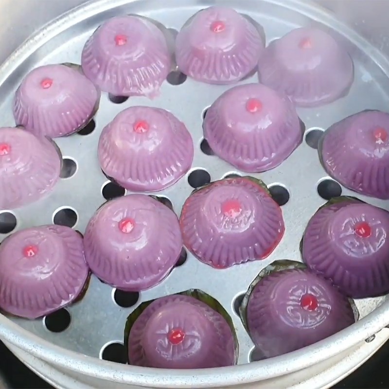 Bước 7 Hấp bánh quy Bánh Quy khoai lang tím