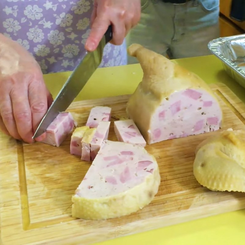 Bước 5 Hấp chả Gà rút xương nhồi jambon