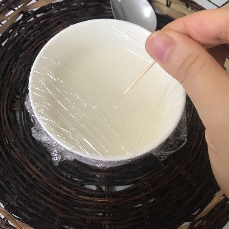 Bước 3 Hấp lòng trắng trứng và sữa Lòng trắng trứng hấp sữa tươi