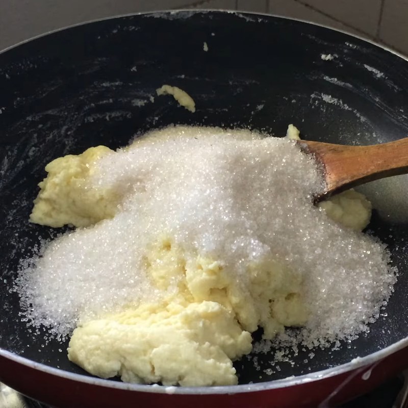 Bước 1 Khuấy chín sữa bột Bánh từ sữa bột