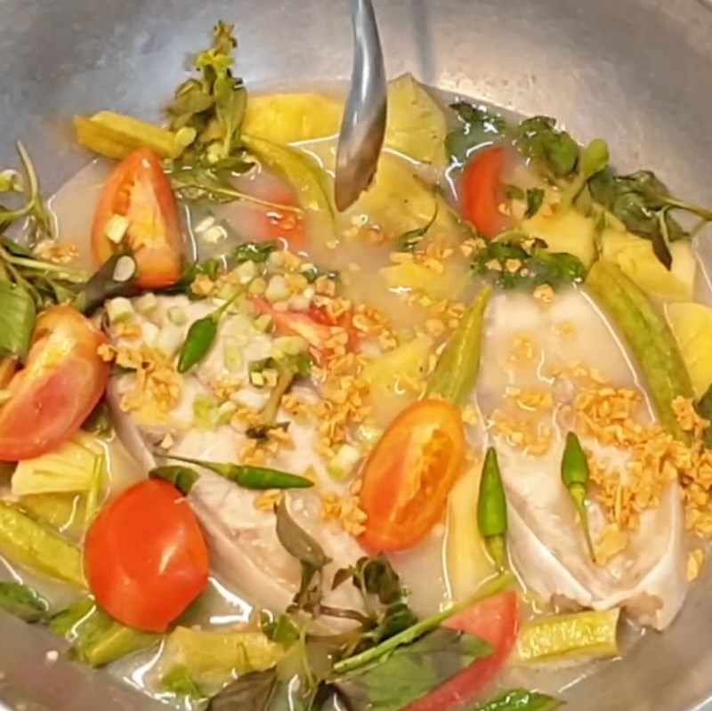 Bước 5 Nấu canh Canh chua cá tra