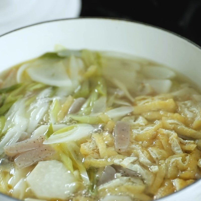 Bước 3 Nấu canh Tonjiru Canh Tonjiru