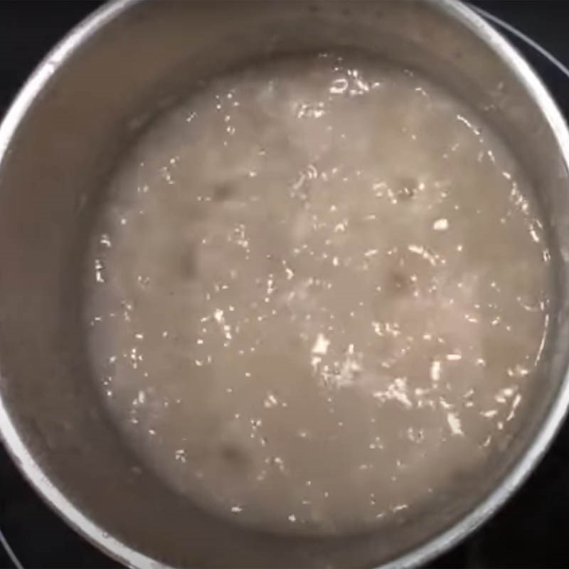 Bước 2 Nấu cháo Cháo thịt bò bí xanh
